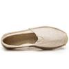Summer Canvas Slip-On Espadrilles with Linen Sole - Casual Solid Color Hemp Rope Fisherman Shoes