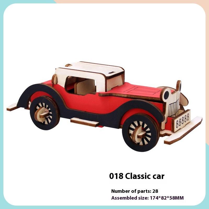 

Детская деревянная 3D-головоломка, модель автомобиля, украшения, сделай сам, детские развивающие игрушки ручной работы