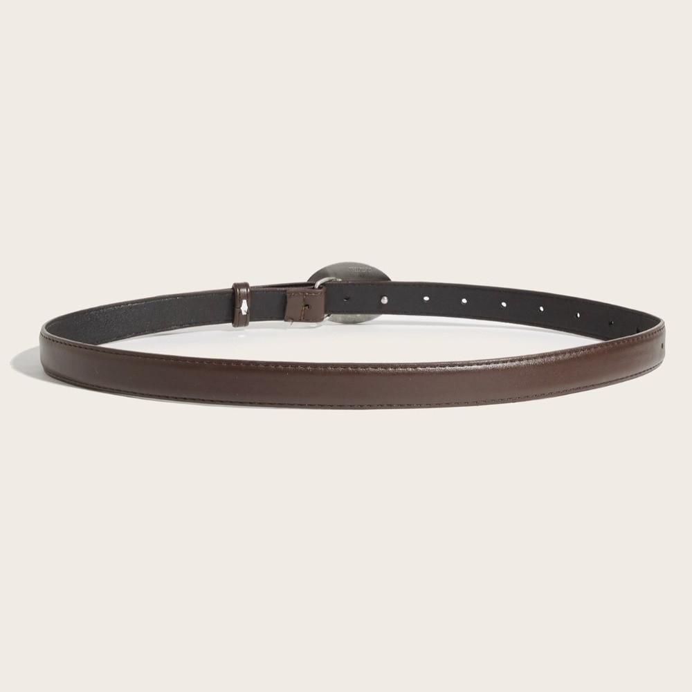 Silver Buckle Women's Belt Simple Waist Strap Fashion Waist Belt Dress Decoration