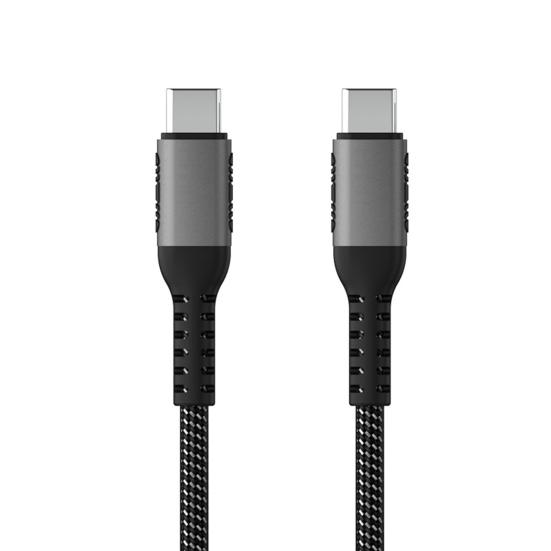 Data Cable 2-in-1 Fast Charging 5A PD 100W Type-C to Type-C Charging Cord for Laptop