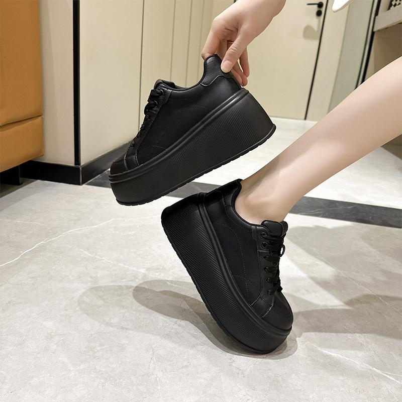 

Женская обувь на толстой подошве с увеличением роста, повседневная спортивная обувь, небольшая обувь для студентов с легким увеличением роста, женские маленькие белые туфли 32