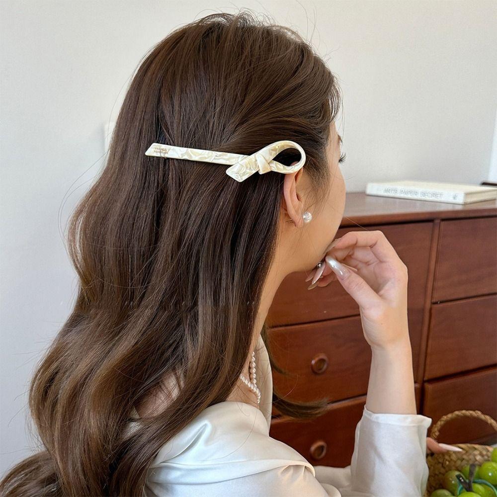 BEPAN Retro Leopard Print Acetic Acid Bow Hair Clip Korean Style Barrettes Bowknot Hairpin wear Side Clip Girl