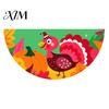 Autumn Garden Decor Fall Bunting Fan Flag for Outside, 1.5 X 3ft Turkey Pumpkin Maple Harvest Theme Yard Decorations Leaf Pattern Hanging Banner,