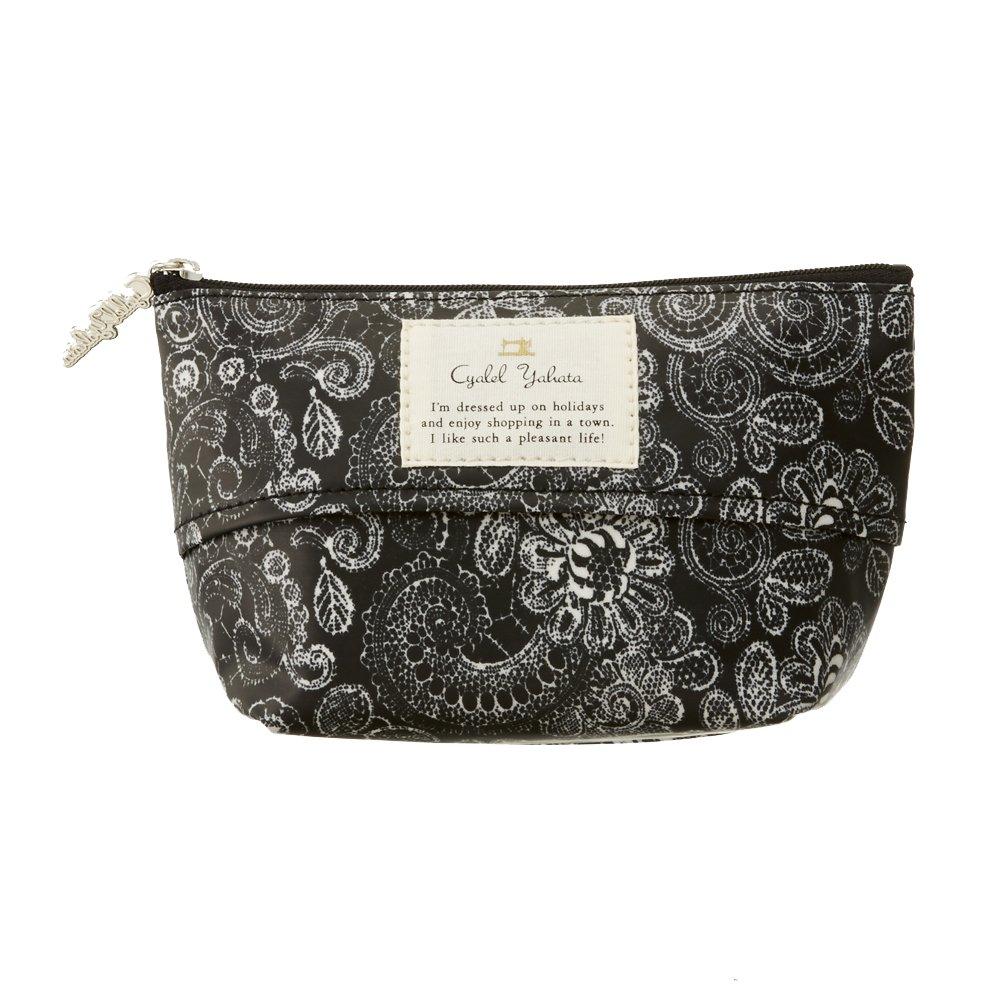 

Cyalel Yahata Tissue Made in Perfect for Small and Sanitary Features a Lace and Floral A Stylish Gift for Lacy Flow Boat-Shaped Pouch, Japan, чорний