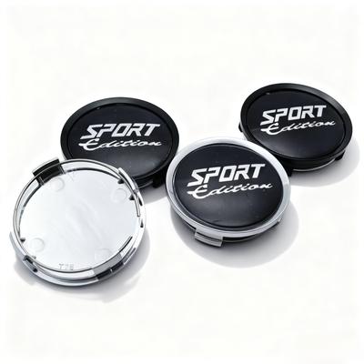 4pcs Sport Edition Logo Badge Emblem Car Wheel Center Caps 74mm Clips 69mm Wheels Hub Cap Rim Hubcaps Dust Cover Car Accessories