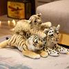 Plush Animal Doll 1PC Children's Toys Simulation Tiger Leopard Lion Doll Holiday Gift Home Decoration Ornaments