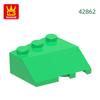 53Pcs/lot 42862 Wedge 3 x 3 Sloped Left Accessories Works With featuring Brick DO IT YOURSELF Children's Toy Assembly Parts
