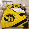 BSC YB Muster Bettwäsche Steppdecke Set Bettbezug Kissenbezug Heimdekoration Geburtstagsgeschenk (1 Bettbezug + 2 Kissenbezüge, ohne Füllung)