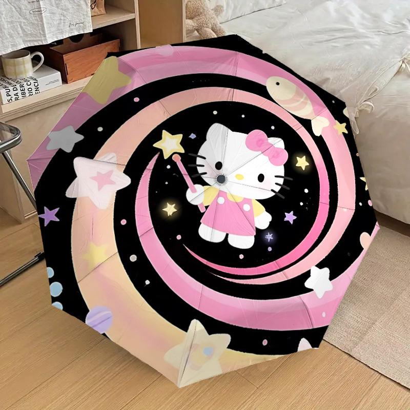

1pc Hello Kitty, Space Automatic Open/Close Umbrella, Lightweight Design for Everyone,Durable Canopy yy251014001