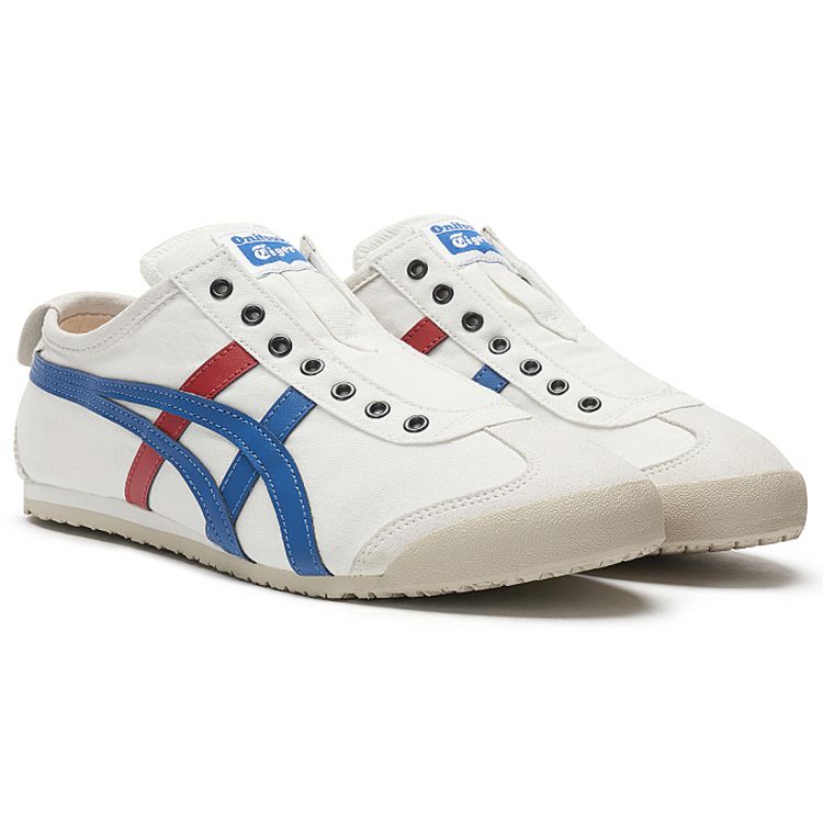 Onitsuka Tiger Mexico 66 Slip-On Unisex White Blue Red D3K0N-0143