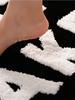 Inyahome Black and White Get Naked Bath Floor Mats Luxury Soft Absorbent Plush Microfiber Bathroom Rugs Carpet Farmhouse Decor