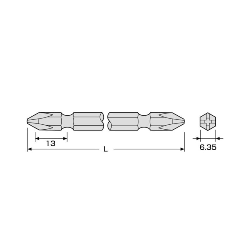 Anex AP-14M Power Bit, Double Ended, G Hardness, Set of 10, +2 x 110