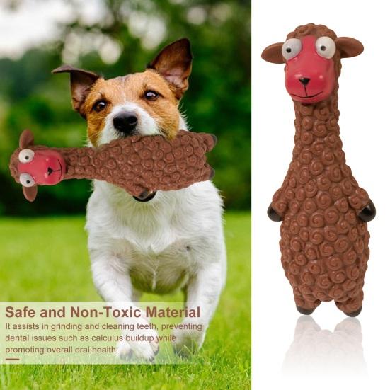 Yousheng Vinyl Dog Toy with Squeaker Cartoon Animal Shapes Pet-safe Chew Toy Dog Plaything for Loneliness Relief Dental Health