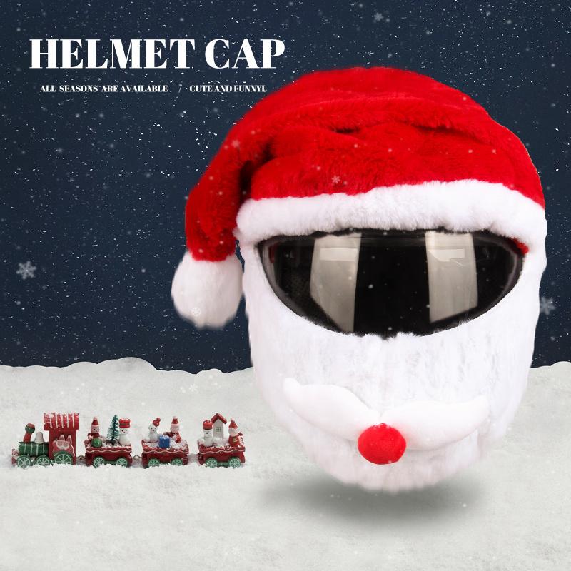 Motorradhelm Cartoons Cover Hut Outdoor Fun personalisierte Fahrradhelm Cover Weihnachten Weihnachtsmann Hut Dämon Teufel Cap Erwachsene