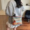 Summer popular woven bucket bag women's new versatile beach vacation shoulder armpit bag messenger bag