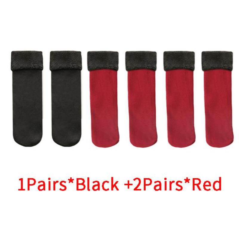 1 o 3 Paia Calzini Termici Invernali Unisex Caldi Spessi Lana Cashmere Neve Calzino Senza Cuciture Velluto Morbido Stivali Pavimento Calzini per Dormire