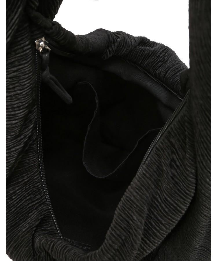 Athe Vanessabruno [Pli] Black Pleated 2-Way Shoulder Bag And Crossbody Bag L Aaba6E831Bk
