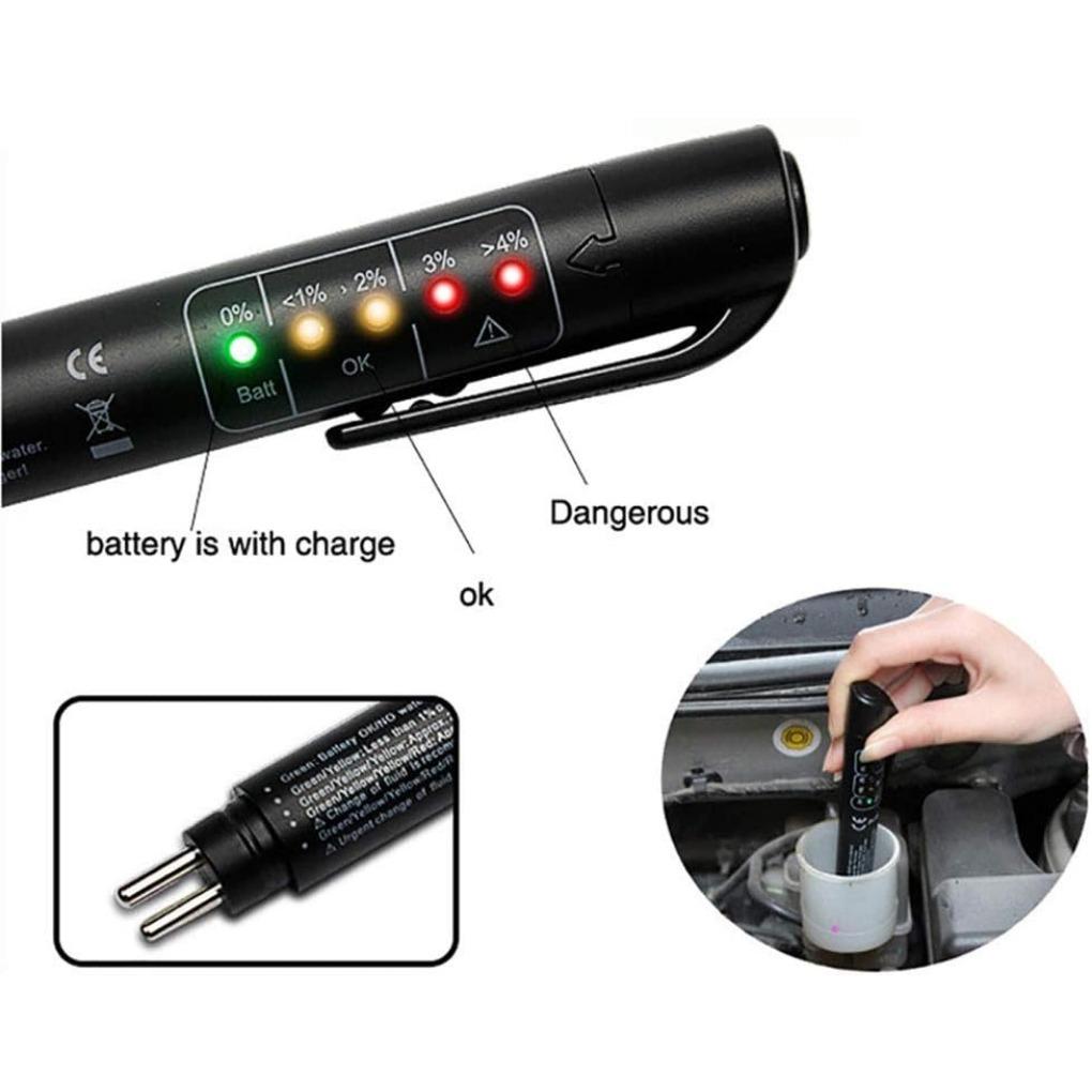 Brake Fluid Tester Automotive Brake Fluid Oil Detection Test Spring Detector DOT3 DOT4 DOT5.1 Car Tester Tool