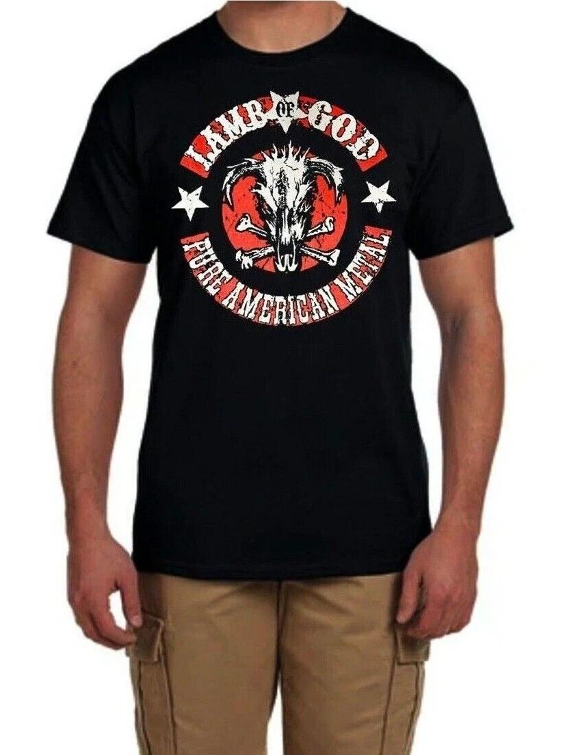 Lamb of God Pure American Metal Men s Black T Shirt S