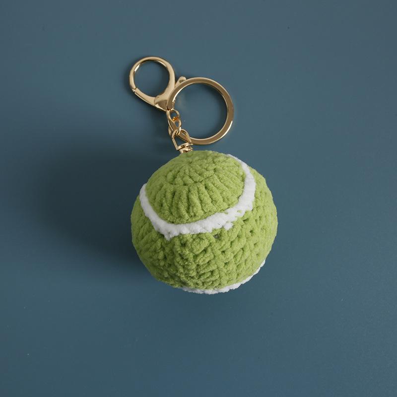 2026 Crochet Ball Key Chain Boy Friends Gift Creative Woven Tennis Football Pendant Cute Knitted Ball Key Ring