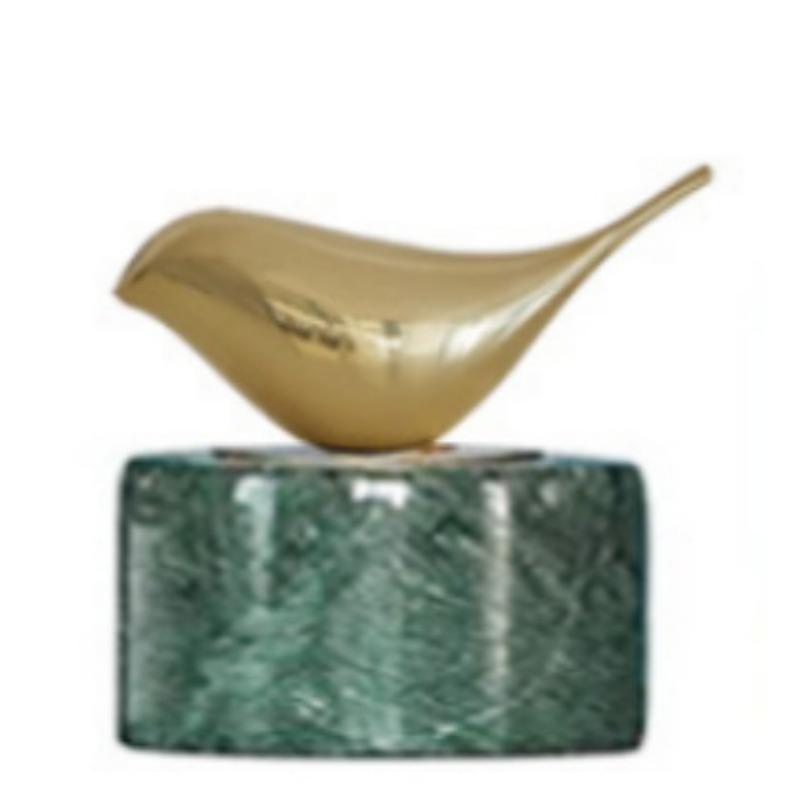 New Chinese and American Bird Ornaments, Handicraft Decoration, Marble Base, Home Modern Model Room, Nordic Accessories