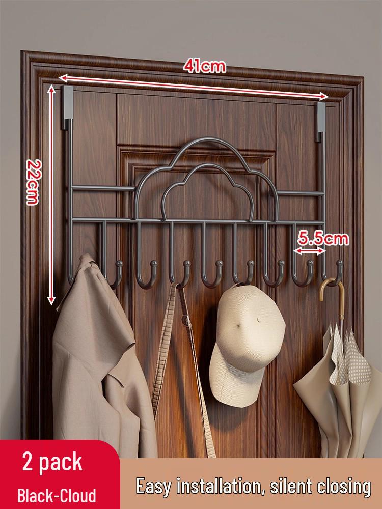 Door-Mounted Hook & Storage Rack for Clothes, Coats, and More