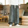 Oversized kalhoty Tradice Ležérní Podzim Široké kalhoty Harajuku Manšestr Streetwear Rovné kalhoty Pánské Elastický pas Volný