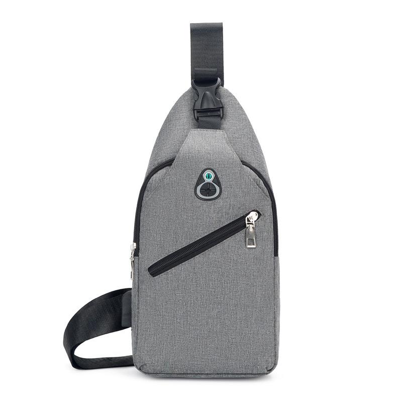 

TS JYL laptop bag,Men Crossbody Bag Waterproof USB Charging Chest Bag Casual Travel Pack OneSize серый
