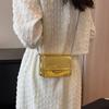 Vintage Dámska Strieborná kabelka Crossbody Luxusné Dizajnové Malé kabelky cez rameno Módne zlaté Mini štvorcové Roztomilé Pu kožené kabelky