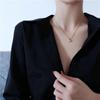Korean Style Heart Pendant Necklace for Women - Elegant Clavicle Chain with a Fashionable, Unique Design.