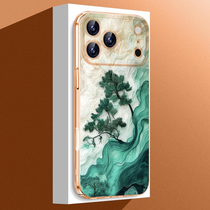 

Flower Tree Pattern Transparent Phone Case For iPhone 17 16 15 14 13 Pro Max 17 Pro 11 Crystal Clear Shockproof Hard Back Cover iPhone17
