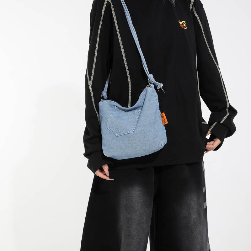 Jeansowa Torba Crossbody na Telefon Komórkowy Mini Torebka Damska Torba na Ramię