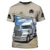 Summer Fashion Truck 3D Print Cool Men Handsome Outdoor Sports Oversized Short Sleeve Crew Neck T-shirt Top Casual Daily Clothes