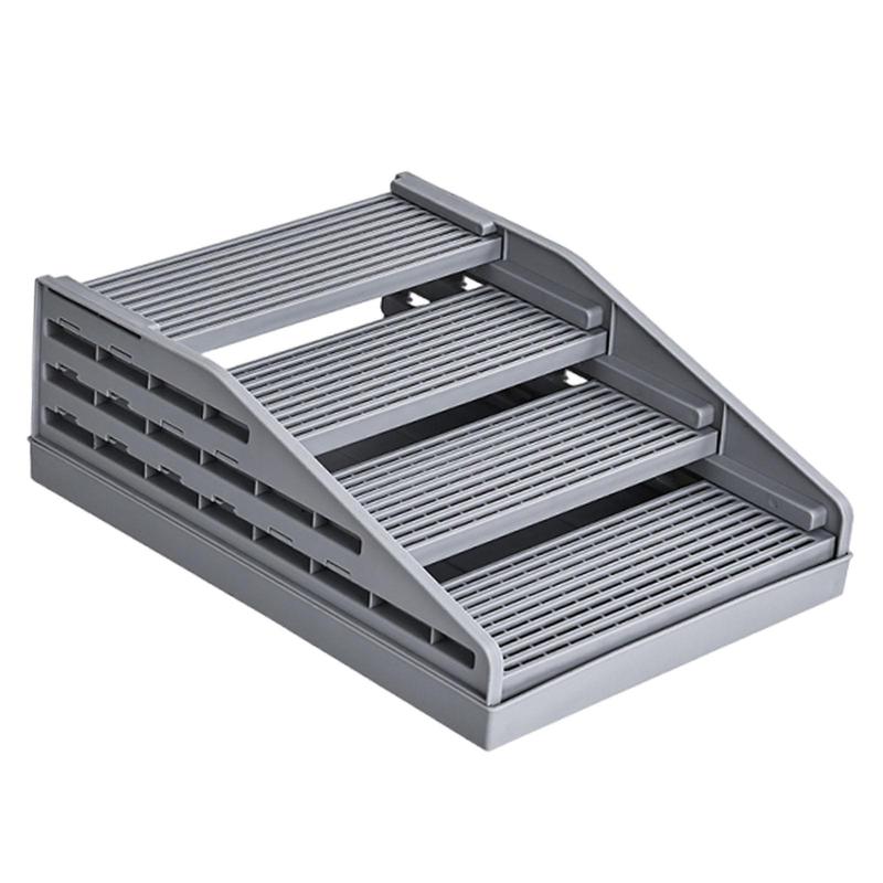 Rampa de Caja de Arena para Gatos de 4 Pasos, con Función de Filtro, Portátil, Escalera para Caja de Arena de Gatos Atrapador de Arena para Gatos Escalón para Caja de Arena de Gatos Atrapador de Arena para Gatos
