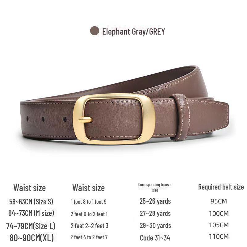 2024 Women's Versatile Belt: Stylish Simple Buckle for Jeans and Suit Pants