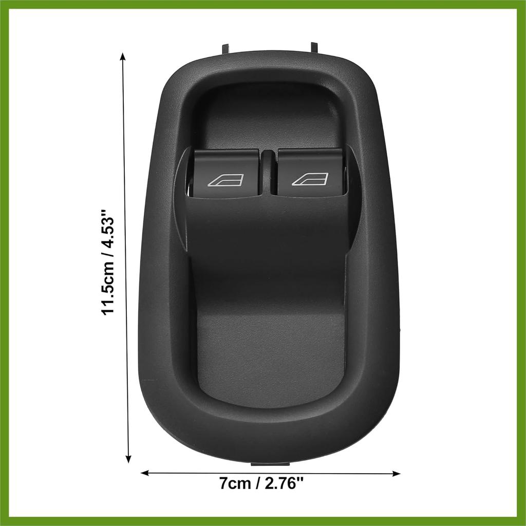 Power Window Switch 2029885 1791339 for Ford Transit MK8 Custom 2014-2023 Driver Side Door Power Window Control with Light Switch Black Vehicle