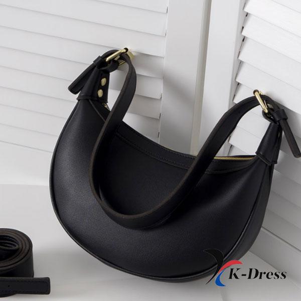 

Двостороння сумка через плече у формі півмісяця (5 кольорів) 24x15x8cm чорний