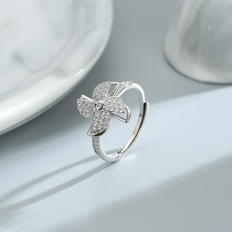 Lindon Classic Copper Alloy Zircon Ring Ladies Jewelry Wedding Promise Party Gift