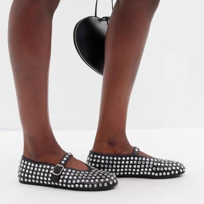 Damen Neue Strassnieten Einzelne Schuhe Damen 2025 Runde Zehenpartie Aushöhlung Gürtelschnalle Bequeme Flache Tanz Ballett Mary Jane Schuhe