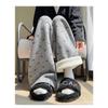 Winter Fleece Thickened High Waist Wide Leg Pants Straight Pants Yamamoto Pants Wide Leg Pants