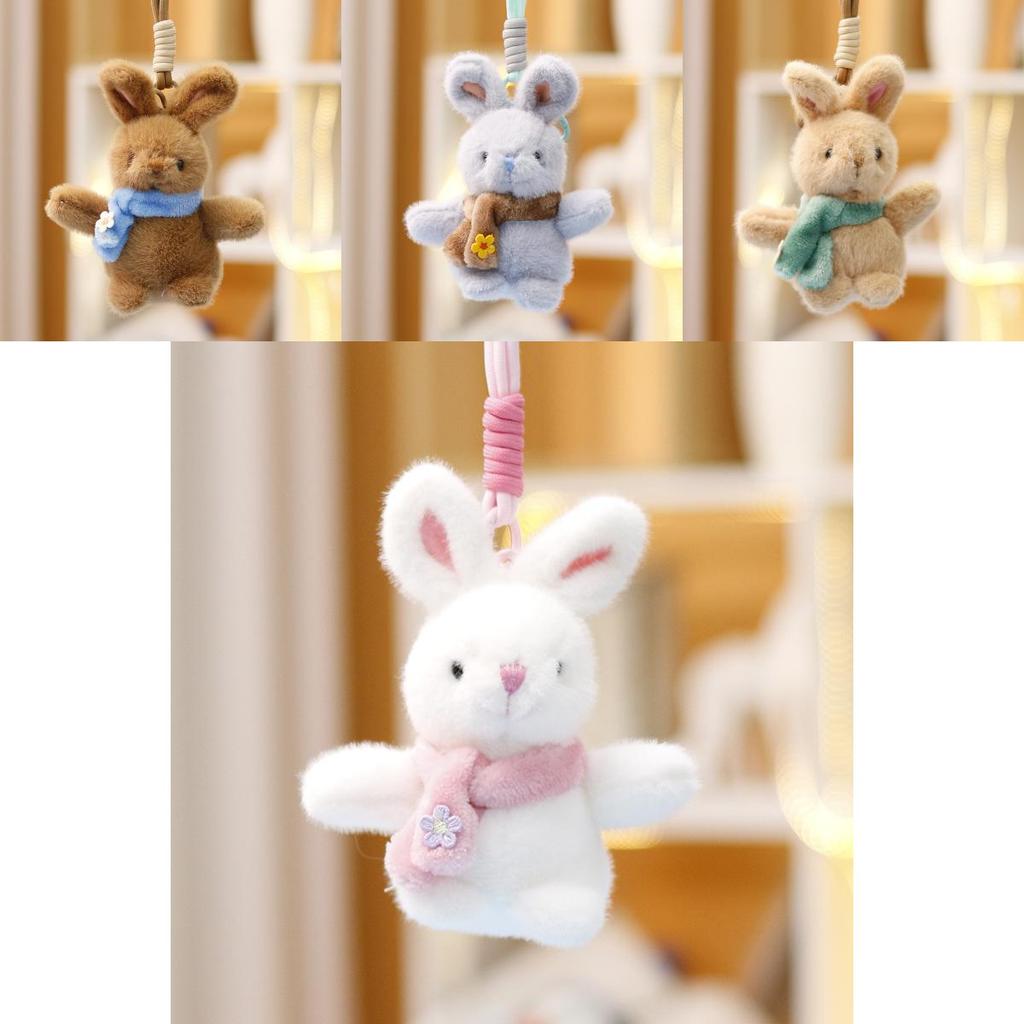 Adorable Muñeco de Conejo de Peluche Suave Lindo Llavero Regalo Perfecto para Niñas Para Accesorios de Bolsos