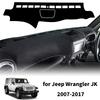 For Jeep Wrangler JK 2007 2008-2017 Car Dashboard Cover Sunshade Non‑Slip Protector Dash Mat Interior Decor Pad Accessories