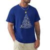 Golden Christmas Tree Pen Art Stars Cute Xmas Lover Gift T-Shirt Tees Anime Figures Summer Clothes Shirts Men