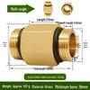Copper Union with Inner/Outer Threads, Double Inner Thread Water Heater Connector Tee/Elbow Nipple, 46mm & 1" Thread, Different Diameters.