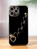 Plating Love Heart Bracelet Chain Phone Case For Samsung Galaxy S26 S2 Ultra S24 S23 FE S22 S21 S20 S10 Plus Back Cover