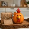 Resin Desktop Statues for Fall Artificial Pumpkin Decor, Cute Animals Decorative Pumpkins, Thanksgiving Pumpkins Rustic Indoor Decor Figurine,