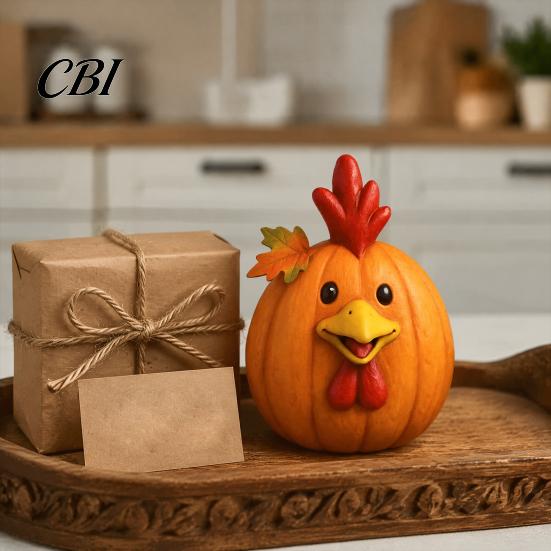 Resin Desktop Statues for Fall Artificial Pumpkin Decor, Cute Animals Decorative Pumpkins, Thanksgiving Pumpkins Rustic Indoor Decor Figurine,