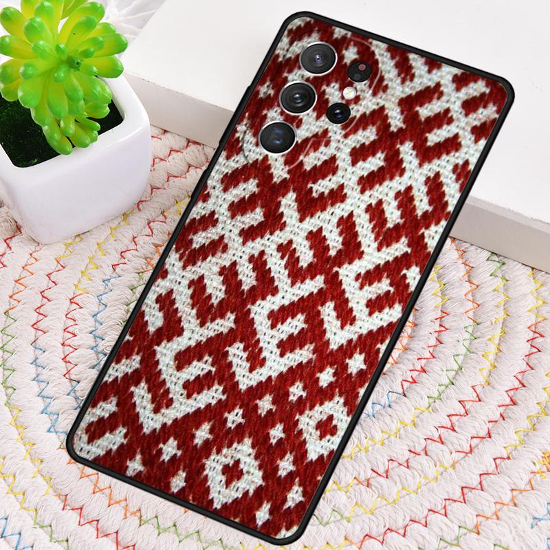 Latvian Ethnic Sun Tree Luxury Silicone Phone Case For Samsung Galaxy note 10 pro S26 S25 S24 S23 S22 S21 Plus Ultra Capa Cover