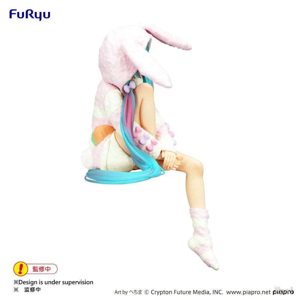 15CM Anime HATSUNE MIKU Figure Noodle Stopper Figure Rabbit Ear Pajamas Model Toy Doll Aciton Figure Collection Gift PVC