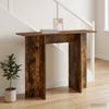 Console Table Smoked Oak 100 x 30 x 75 cm Wood Based Material